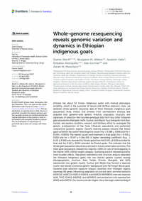 Whole-genome resequencing reveals genomic variation and dynamics in Ethiopian indigenous goats Whole-genome resequencing reveals genomic variation and dynamics in Ethiopian indigenous goats