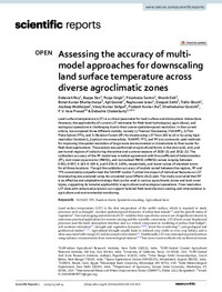 Assessing the accuracy of multi-model approaches for downscaling land surface temperature across diverse agroclimatic zones Assessing the accuracy of multi-model approaches for downscaling land surface temperature across diverse agroclimatic zones