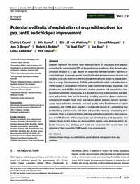 Potential and limits of exploitation of crop wild relatives for pea, lentil, and chickpea improvement Potential and limits of exploitation of crop wild relatives for pea, lentil, and chickpea improvement