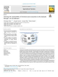 Assessing the sustainability of livestock socio-ecosystems in the drylands through a set of indicators Assessing the sustainability of livestock socio-ecosystems in the drylands through a set of indicators