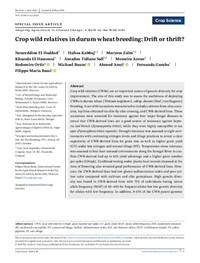 Crop wild relatives use in durum wheat breeding: drift or thrift? Crop wild relatives use in durum wheat breeding: drift or thrift?