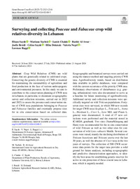 Surveying and collecting Poaceae and Fabaceae crop wild relatives diversity in Lebanon Surveying and collecting Poaceae and Fabaceae crop wild relatives diversity in Lebanon