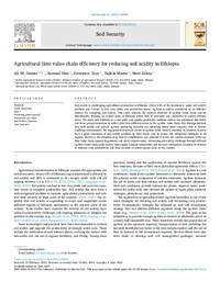 Agricultural lime value chain efficiency for reducing soil acidity in Ethiopia Agricultural lime value chain efficiency for reducing soil acidity in Ethiopia