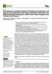 Unveiling the Synergistic Effects of Phosphorus Fertilization and Organic Amendments on Red Pepper Growth, Productivity and Physio-Biochemical Response under SalineWater Irrigation and Climate-Arid Stresses Unveiling the Synergistic Effects of Phosphorus Fertilization and Organic Amendments on Red Pepper Growth, Productivity and Physio-Biochemical Response under SalineWater Irrigation and Climate-Arid Stresses