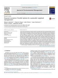 Financial incentives: Possible options for sustainable rangeland management?