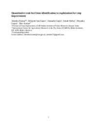 Quantitative trait loci from identification to exploitation for crop improvement Quantitative trait loci from identification to exploitation for crop improvement