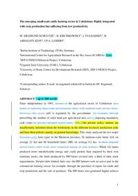 The emerging small-scale cattle farming sector in Uzbekistan: Highly integrated with crop production but suffering from low productivity The emerging small-scale cattle farming sector in Uzbekistan: Highly integrated with crop production but suffering from low productivity