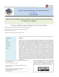 Role of Sustainable Wheat Production to Ensure Food Security in the CWANA region Role of Sustainable Wheat Production to Ensure Food Security in the CWANA region