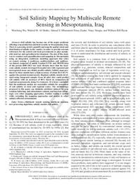 Soil Salinity Mapping by Multiscale Remote Sensing in Mesopotamia, Iraq Soil Salinity Mapping by Multiscale Remote Sensing in Mesopotamia, Iraq