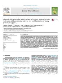 Genome wide association studies (GWAS) of element contents in grain with a special focus on zinc and iron in a world collection of barley (Hordeum vulgare L.) Genome wide association studies (GWAS) of element contents in grain with a special focus on zinc and iron in a world collection of barley (Hordeum vulgare L.)
