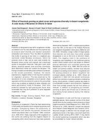 Effect of livestock grazing on plant cover and species diversity in desert rangelands: A case study of Musawar Al Ottoria in Qatar Effect of livestock grazing on plant cover and species diversity in desert rangelands: A case study of Musawar Al Ottoria in Qatar