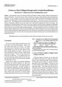 Cactus as a Tool to Mitigate Drought and to Combat Desertification Cactus as a Tool to Mitigate Drought and to Combat Desertification