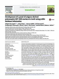 Development of a panel of unigene derived polymorphic EST-SSR markers in lentil using public database information