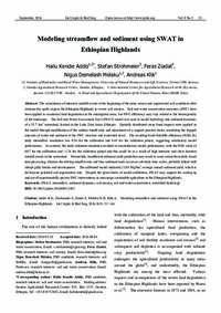 Modeling streamflow and sediment using SWAT in Ethiopian Highlands