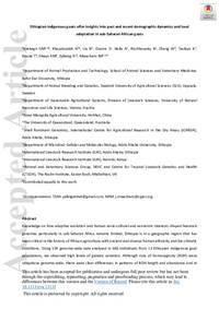 Ethiopian indigenous goats offer insights into past and recent demographic dynamics and local adaptation in sub-Saharan African goats Ethiopian indigenous goats offer insights into past and recent demographic dynamics and local adaptation in sub-Saharan African goats