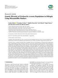 Genetic Diversity of Orobanche crenata Populations in Ethiopia Using Microsatellite Markers Genetic Diversity of Orobanche crenata Populations in Ethiopia Using Microsatellite Markers