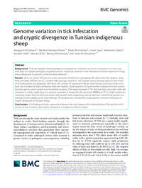 Genome variation in tick infestation and cryptic divergence in Tunisian indigenous sheep Genome variation in tick infestation and cryptic divergence in Tunisian indigenous sheep