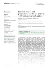 Editorial: Trends and perspectives for the use of crop wild relatives in crop breeding Editorial: Trends and perspectives for the use of crop wild relatives in crop breeding
