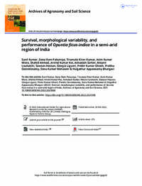 Survival, morphological variability, and performance of Opuntia ficus-indica in a semi-arid region of India Survival, morphological variability, and performance of Opuntia ficus-indica in a semi-arid region of India