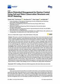 Micro-Watershed Management for Erosion Control Using Soil and Water Conservation Structures and SWAT Modeling Micro-Watershed Management for Erosion Control Using Soil and Water Conservation Structures and SWAT Modeling