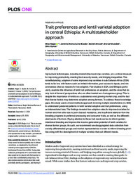 Trait preferences and lentil varietal adoption in central Ethiopia: A multistakeholder approach Trait preferences and lentil varietal adoption in central Ethiopia: A multistakeholder approach
