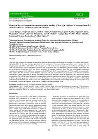 Genotype by environment interaction on yield stability of desi type chickpea (Cicer arietinum L.) at major chickpea producing areas of Ethiopia