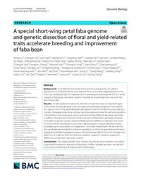A special short-wing petal faba genome and genetic dissection of floral and yield-related traits accelerate breeding and improvement of faba bean A special short-wing petal faba genome and genetic dissection of floral and yield-related traits accelerate breeding and improvement of faba bean