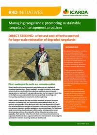 DIRECT SEEDING: a fast and cost-effective method for large-scale restoration of degraded rangelands DIRECT SEEDING: a fast and cost-effective method for large-scale restoration of degraded rangelands