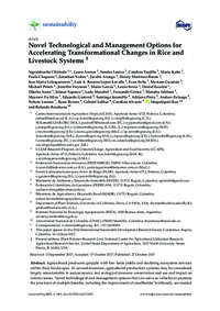 Novel Technological and Management Options for Accelerating Transformational Changes in Rice and Livestock Systems Novel Technological and Management Options for Accelerating Transformational Changes in Rice and Livestock Systems