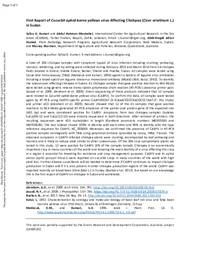 First Report of Cucurbit aphid-borne yellows virus Affecting Chickpea (Cicer arietinum L.) in Sudan First Report of Cucurbit aphid-borne yellows virus Affecting Chickpea (Cicer arietinum L.) in Sudan