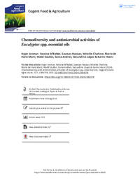 Chemodiversity and antimicrobial activities of Eucalyptus spp. essential oils