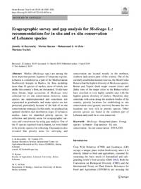 Ecogeographic survey and gap analysis for Medicago L.: recommendations for in situ and ex situ conservation of Lebanese species Ecogeographic survey and gap analysis for Medicago L.: recommendations for in situ and ex situ conservation of Lebanese species