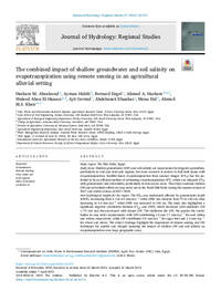 The combined impact of shallow groundwater and soil salinity on evapotranspiration using remote sensing in an agricultural alluvial setting The combined impact of shallow groundwater and soil salinity on evapotranspiration using remote sensing in an agricultural alluvial setting