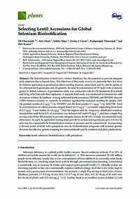 Selecting Lentil Accessions for Global Selenium Biofortification Selecting Lentil Accessions for Global Selenium Biofortification
