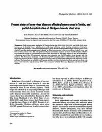 Present status of some virus diseases affecting legume crops in Tunisia, and partial characterization of Chickpea chlorotic stunt virus