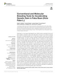 Conventional and Molecular Breeding Tools for Accelerating Genetic Gain in Faba Bean (Vicia Faba L.) Conventional and Molecular Breeding Tools for Accelerating Genetic Gain in Faba Bean (Vicia Faba L.)
