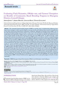 Evaluating Flock Dynamics, Offtake-rate, and Farmers’ Perception on Benefits of Community Based Breeding Program in Doyogena District, Central Ethiopia Evaluating Flock Dynamics, Offtake-rate, and Farmers’ Perception on Benefits of Community Based Breeding Program in Doyogena District, Central Ethiopia