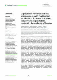 Agricultural resource and risk management with multiperiod stochastics: A case of the mixed crop-livestock production system in the drylands of Jordan Agricultural resource and risk management with multiperiod stochastics: A case of the mixed crop-livestock production system in the drylands of Jordan
