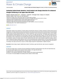 Evaluating hydroclimate dynamics: trend analysis and change detection for enhanced drought monitoring in the upper Blue Nile basin