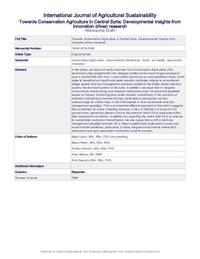 Towards Conservation Agriculture in Central Syria: Developmental insights from innovation driven research Towards Conservation Agriculture in Central Syria: Developmental insights from innovation driven research