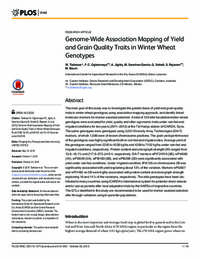 Genome-Wide Association Mapping of Yield and Grain Quality Traits in Winter Wheat Genotypes Genome-Wide Association Mapping of Yield and Grain Quality Traits in Winter Wheat Genotypes