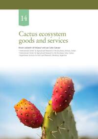 Cactus ecosystem goods and services Cactus ecosystem goods and services