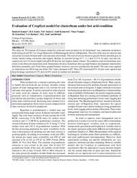 Evaluation of CropSyst model for clusterbean under hot arid condition