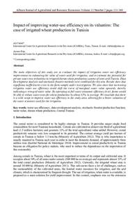 Impact of improving water-use efficiency on its valuation: The case of irrigated wheat production in Tunisia Impact of improving water-use efficiency on its valuation: The case of irrigated wheat production in Tunisia
