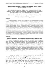 Démarche innovante pour la création d’une chaîne de valeur "Agneau Barbarin de Sidi-Bouzid" Démarche innovante pour la création d’une chaîne de valeur "Agneau Barbarin de Sidi-Bouzid"