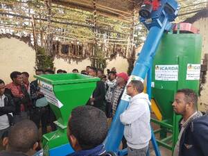 Handing over of feed processing machine to farmer group Handing over of feed processing machine to farmer group