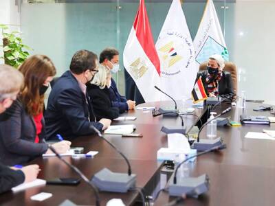 ICARDA's DG and his accompanying delegation meeting with Egypt's Minister of Environment