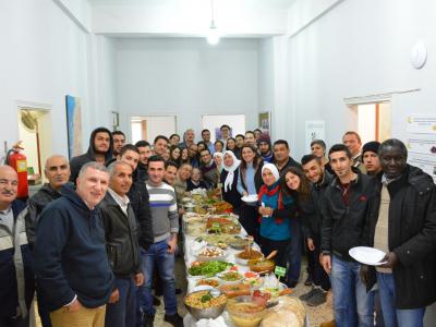 Partners of the knowledge management project of the Central Asian Countries Initiative for Land Management (CACILM) on a Field Day