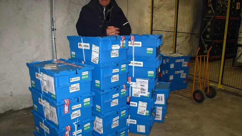 Dr. Åsmund Asdal, Coordinator of the Svalbard Global Seed Vault processing the latest ICARDA shipment into the long-term conservation in the vault Dr. Åsmund Asdal, Coordinator of the Svalbard Global Seed Vault processing the latest ICARDA shipment into the long-term conservation in the vault