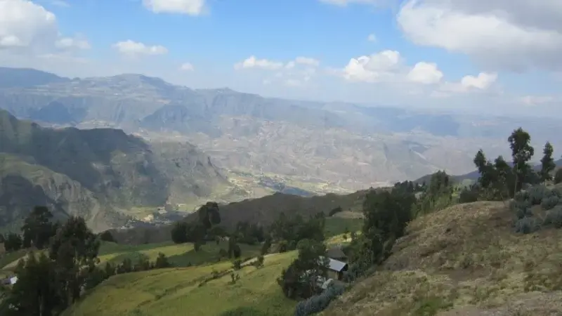 A gorgeous, but treacherous valley where faba bean production is now being resurrected at Haroye and surrounding villages in Kutaber district A gorgeous, but treacherous valley where faba bean production is now being resurrected at Haroye and surrounding villages in Kutaber district